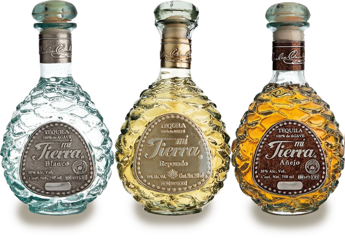 Tequila Mi Tierra Blanco, Reposado y Añejo
